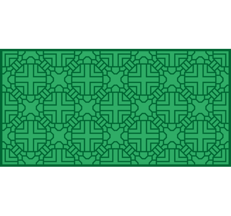 Green roller blind with korean leaf pattern - TenStickers