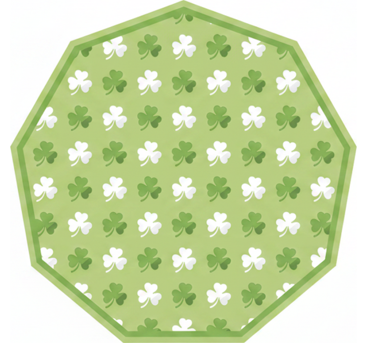 Green roller blind with green and white shamrock stripes - TenStickers