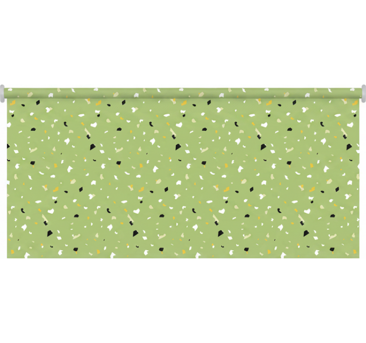 Green roller blind in terrazzo green design - TenStickers