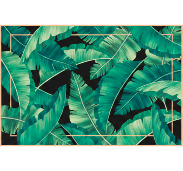 Green roller blind in dark green leaves design - TenStickers
