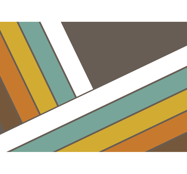 Living room roller blind retro 70s stripes - TenStickers