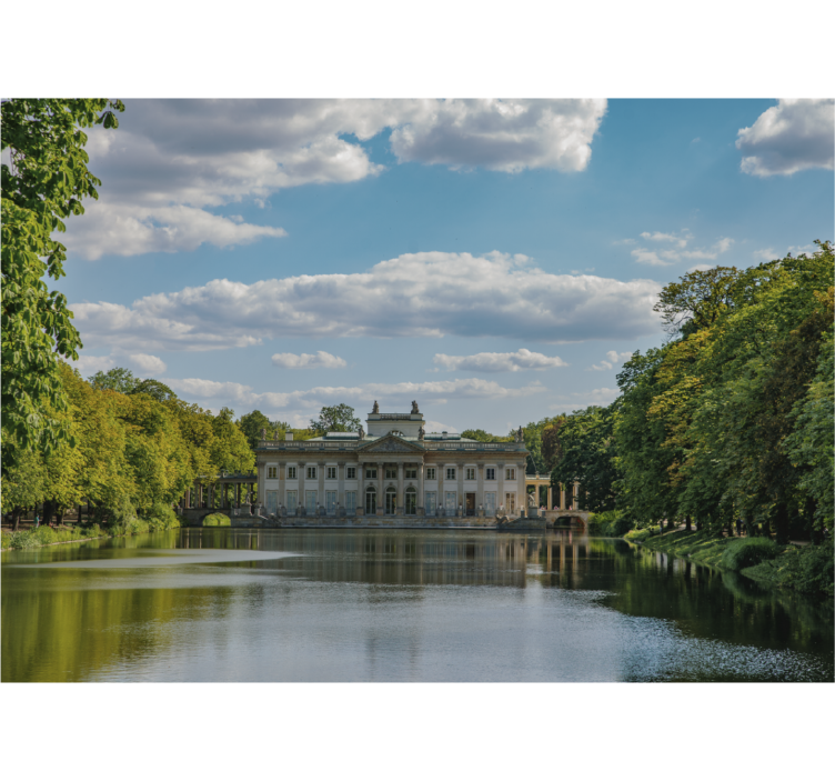 Living room roller blind Łazienki park in warsaw - TenStickers