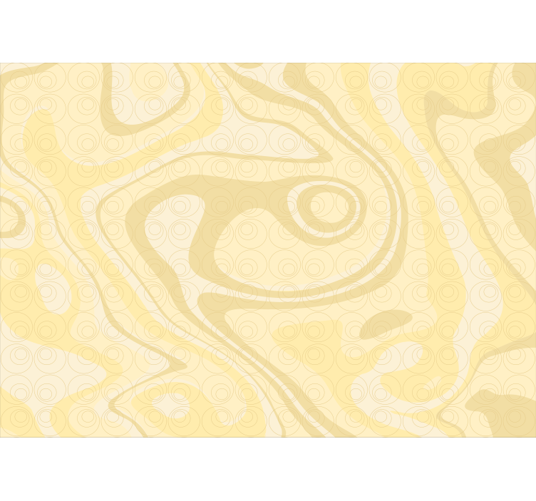 Living room roller blind 70's pop circles - TenStickers