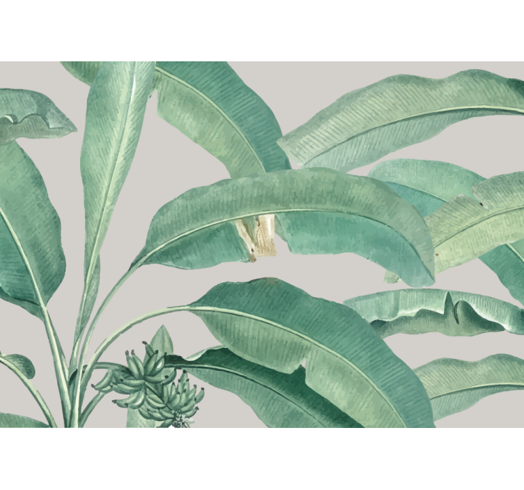 Living room roller blind nordic tropical trees - TenStickers