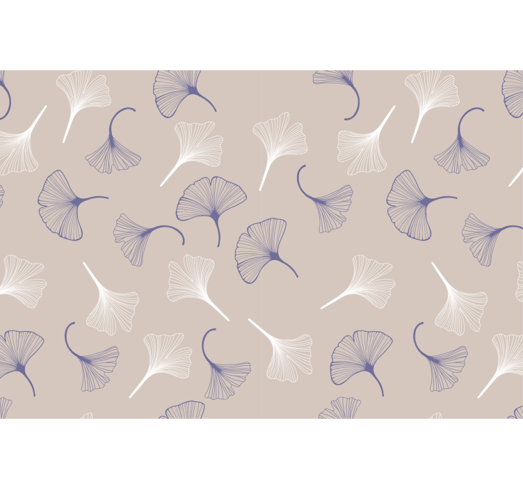 Living room roller blind ginkgo leaves cream - TenStickers