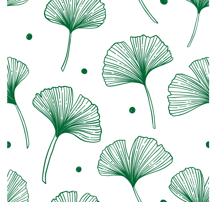 Living room roller blind big ginkgo green leaves - TenStickers