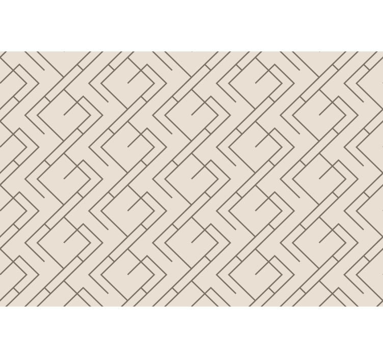 Living room roller blind mid-century style design - TenStickers