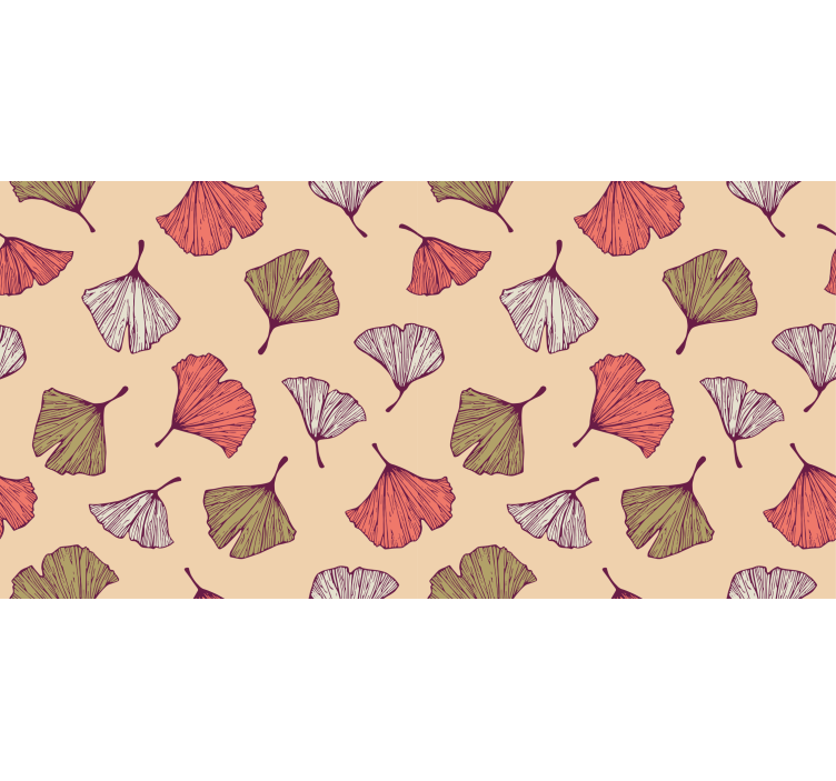 Living room roller blind colorful ginkgo leaves - TenStickers