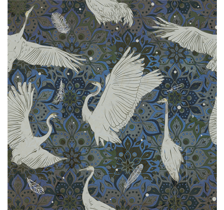 Living room roller blind with oriental ornaments - TenStickers