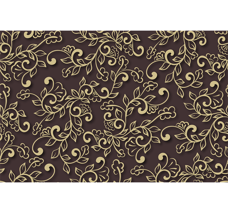 Living room roller blind in golden tree leaves style - TenStickers