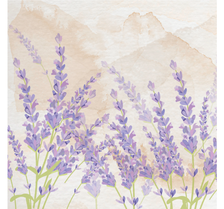 Living room roller blind provencal lavender watercolor - TenStickers