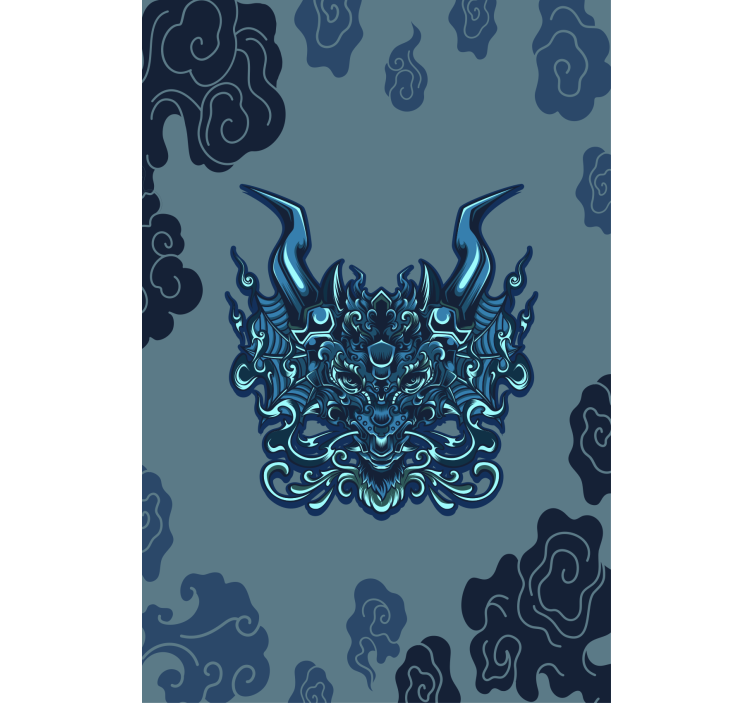 Living room roller blind mythical dragon - TenStickers