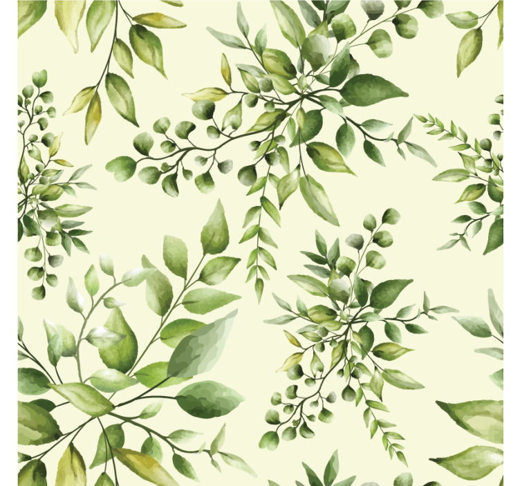 Tropical flourishing leaves living room roller blind - TenStickers