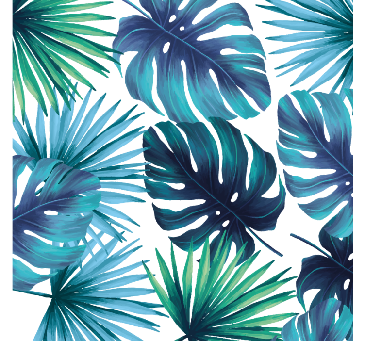 Living room roller blind tropical leaves california style - TenStickers