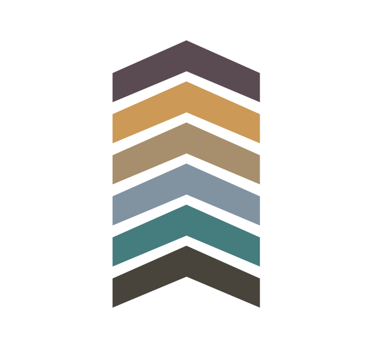 Living room roller blind in earthy arrow nordic design - TenStickers