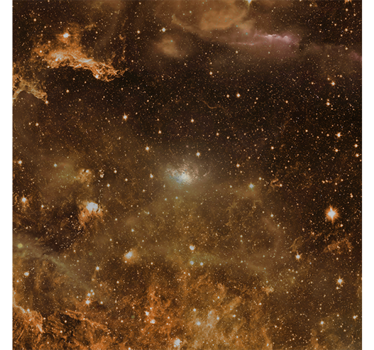 Living room roller blind in mysterious cosmic clouds - TenStickers