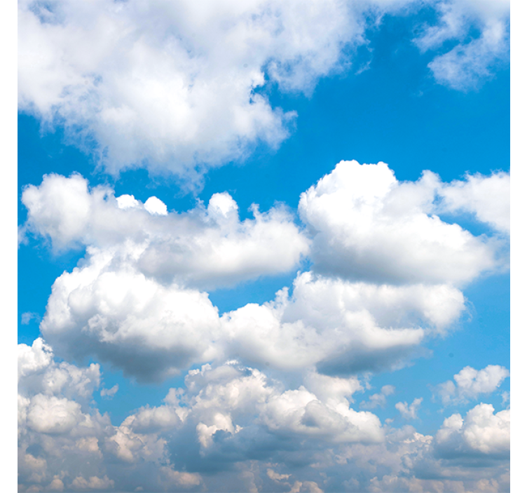 Living room roller blind beautiful blue sky with clouds - TenStickers
