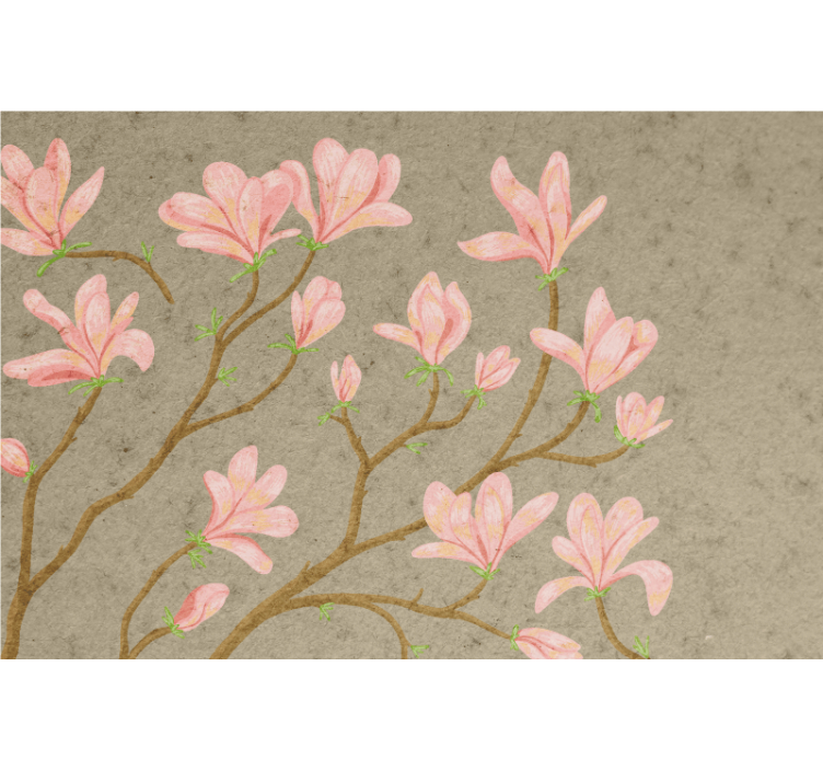 Living room roller blind in vintage style magnolia - TenStickers