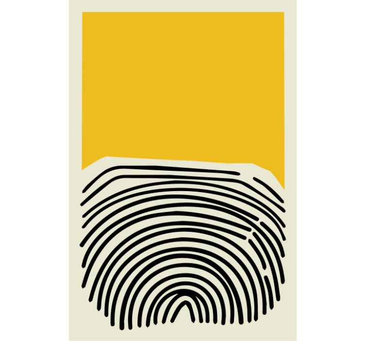 Living room roller blind in abstract yellow design - TenStickers