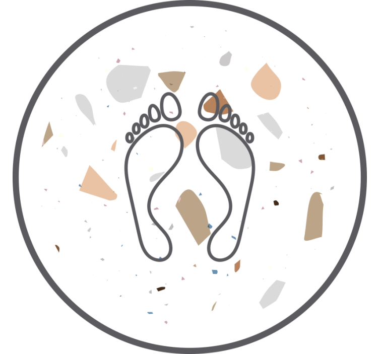 White roller blind with terrazzo patterns - TenStickers