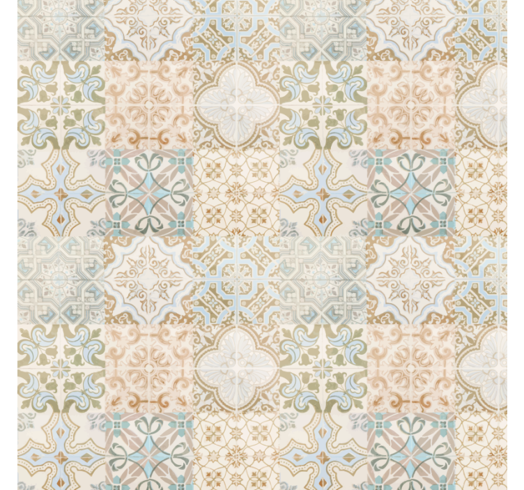 Beige roller blind in vintage spanish style - TenStickers