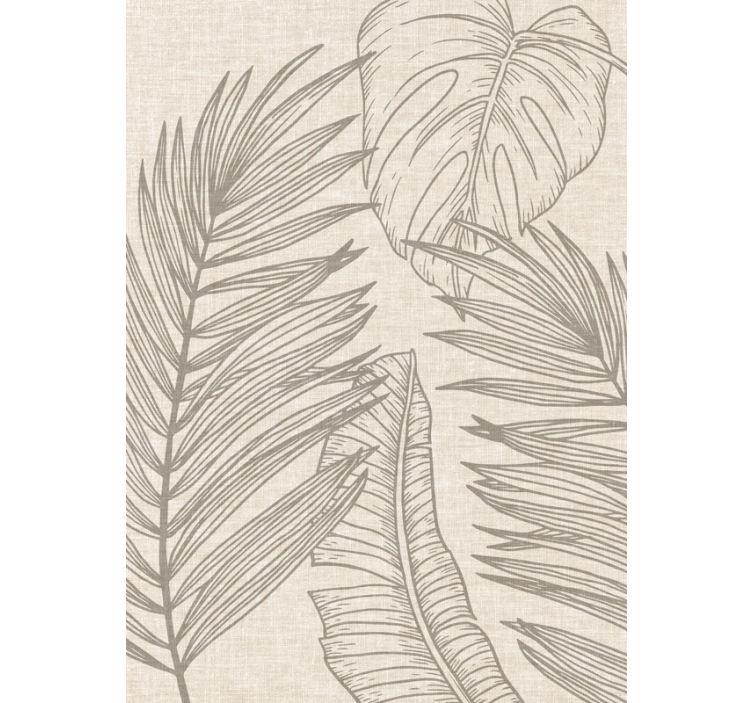Beige roller blind tropical fabric effect - TenStickers