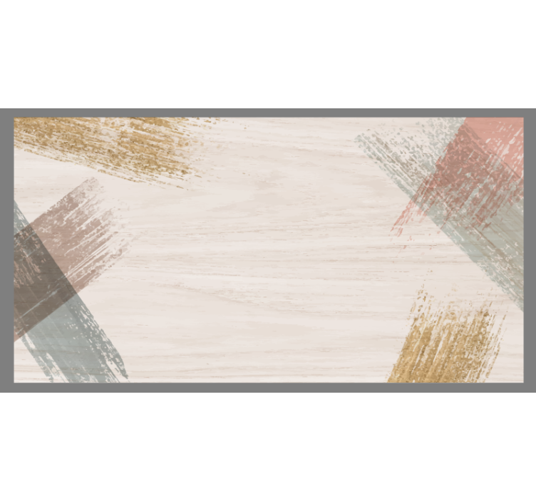 Beige roller blind woodblock design - TenStickers