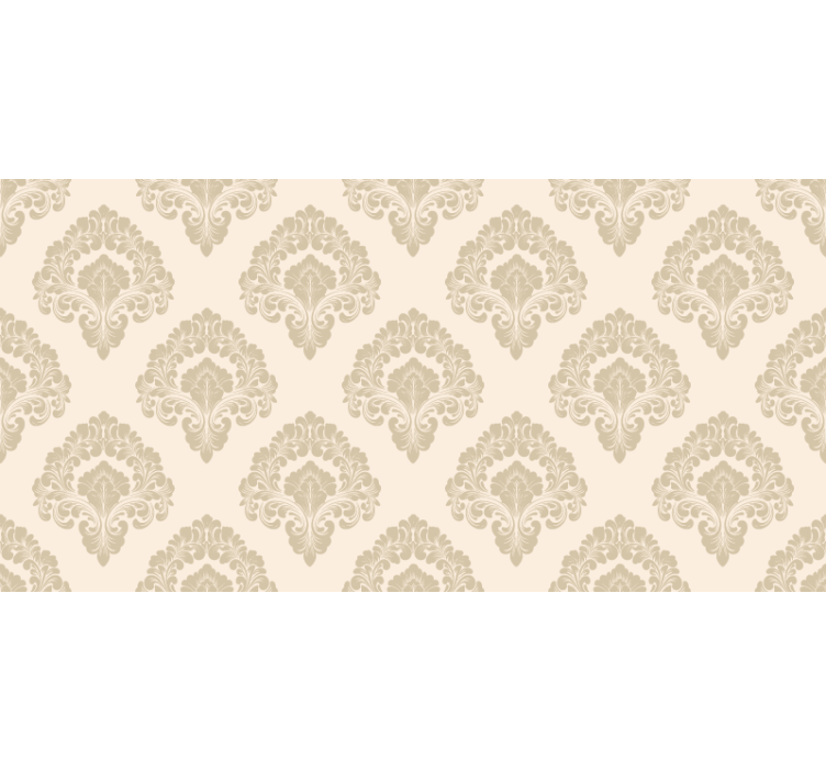 Beige roller blind with golden floral design - TenStickers