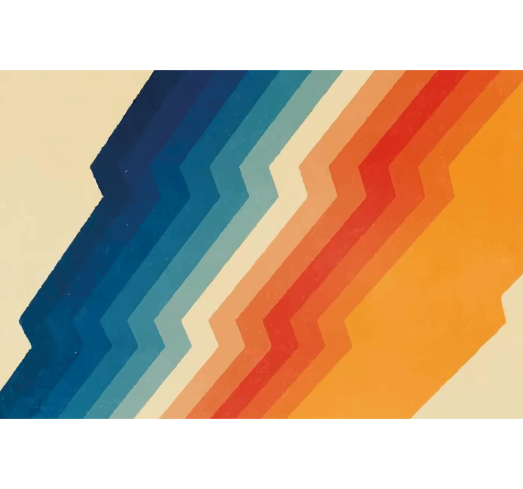 Beige roller blind with 70s lightning design - TenStickers