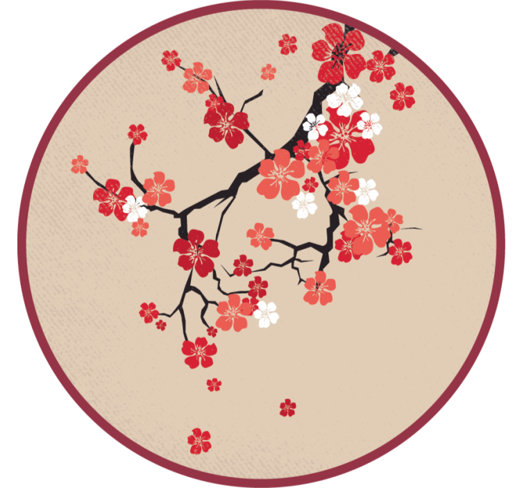 Beige roller blind inspired by korean nature - TenStickers