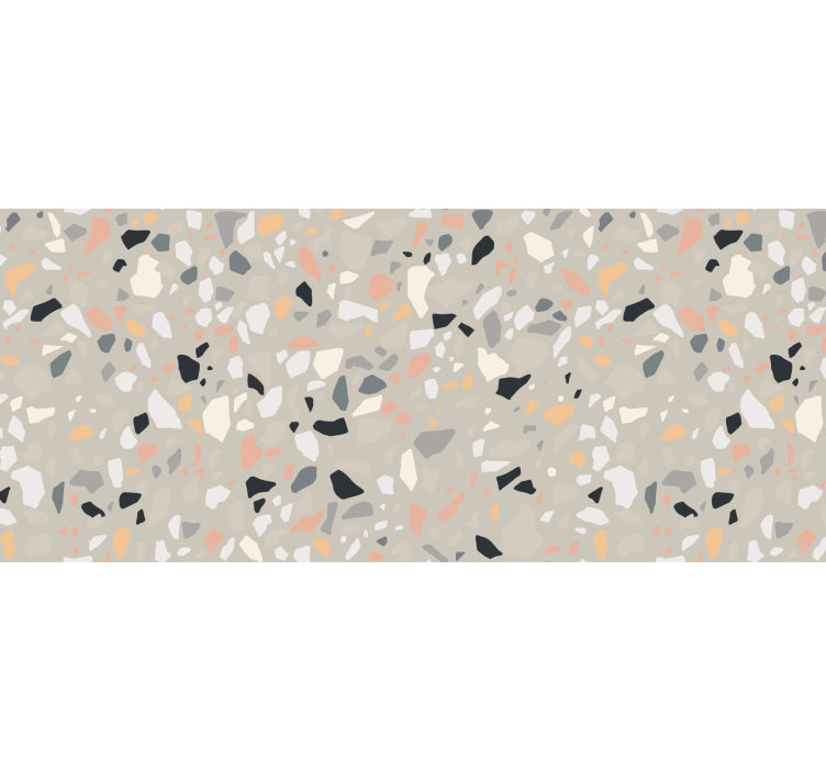 Beige roller blind with beige terrazzo design - TenStickers