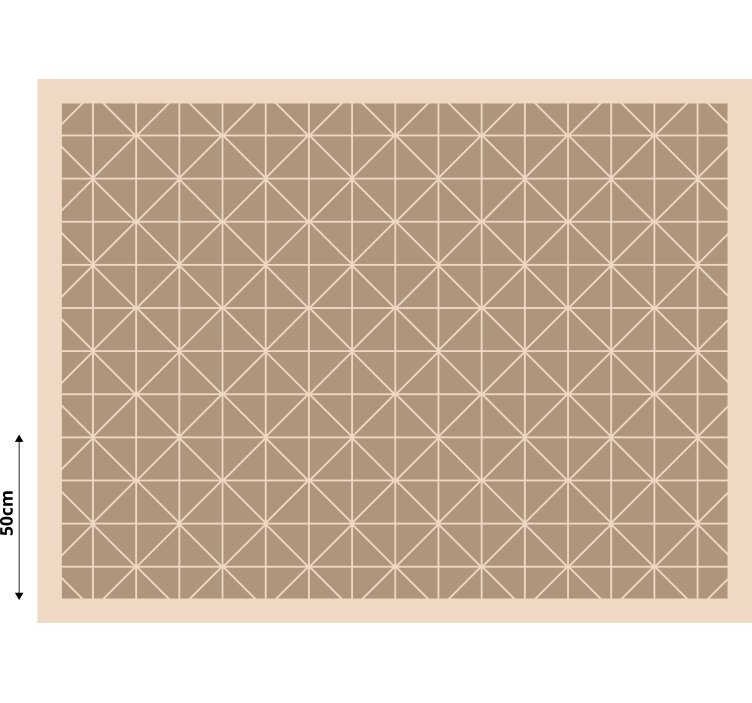 Beige roller blind with beige patterned tile design - TenStickers