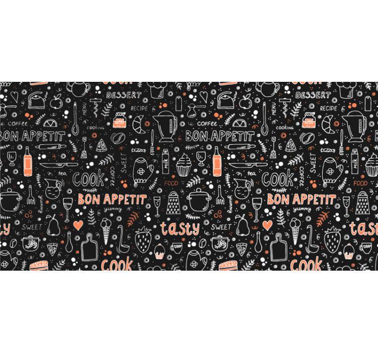 Bedroom roller blind with bon appétit design - TenStickers