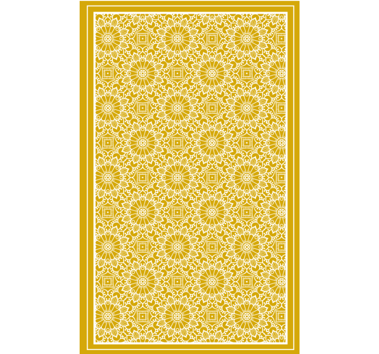 Vintage shape yellow bedroom roller blind - TenStickers