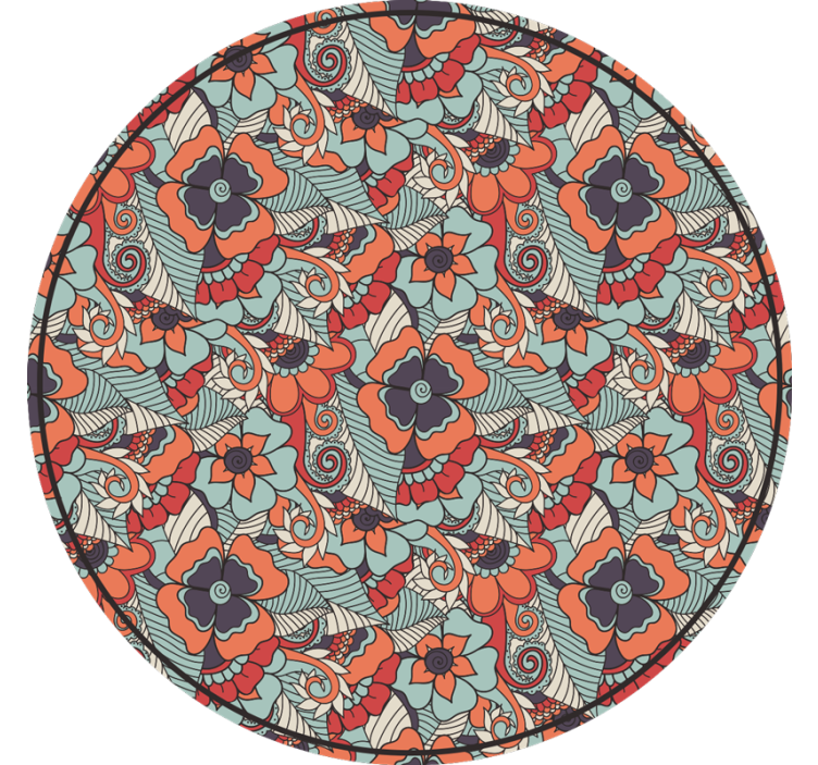 Bedroom roller blind in floral paisley design - TenStickers