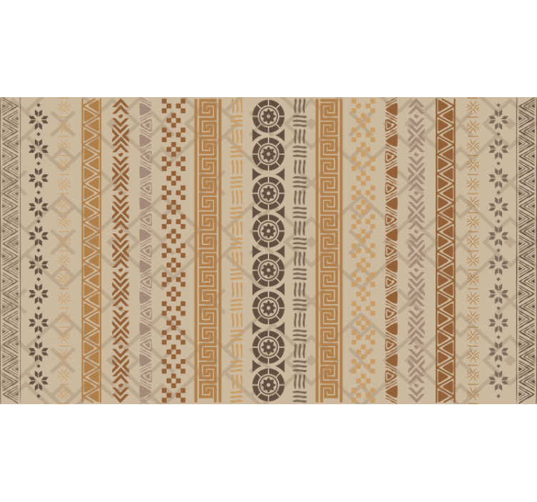 Bedroom roller blind with puzzle stamp effect in brown - TenStickers