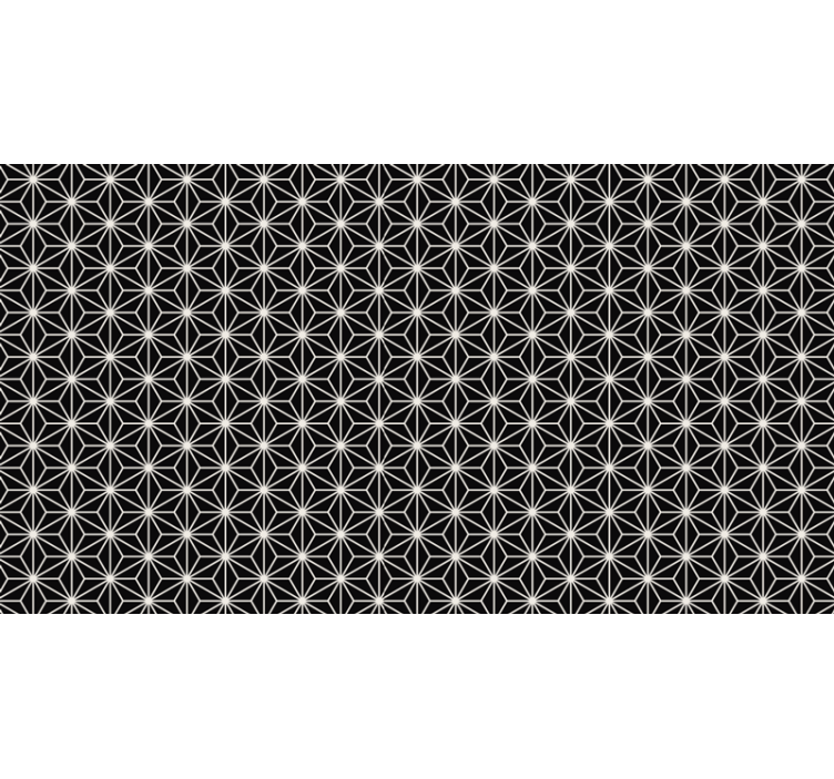 Bedroom roller blind in black and white diamonds - TenStickers