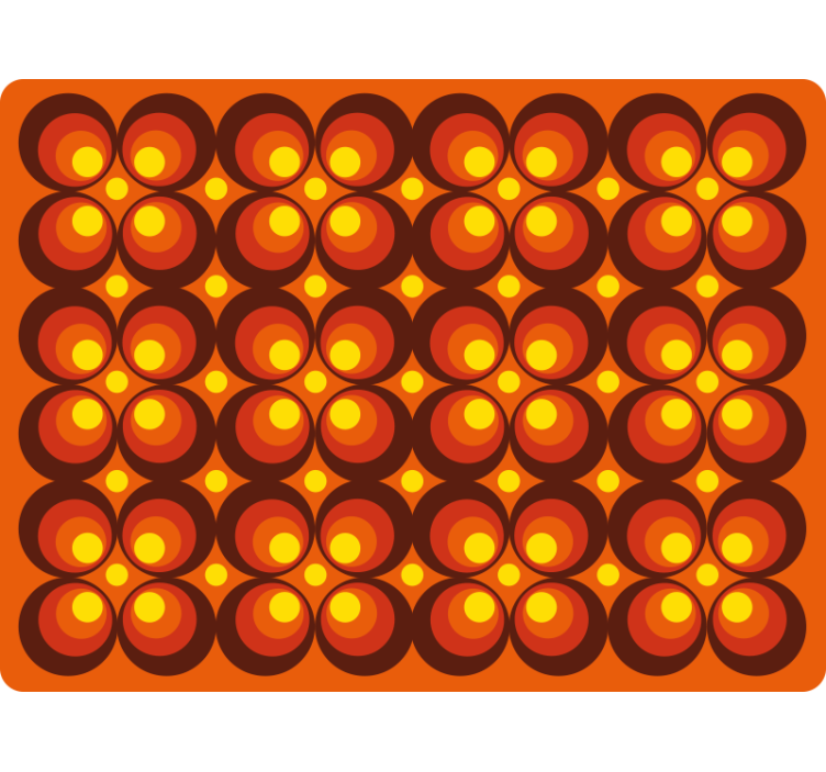 Bedroom roller blind 70s pop yellow circles - TenStickers