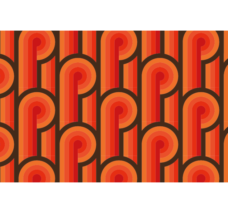 70s orange knot bedroom roller blind - TenStickers