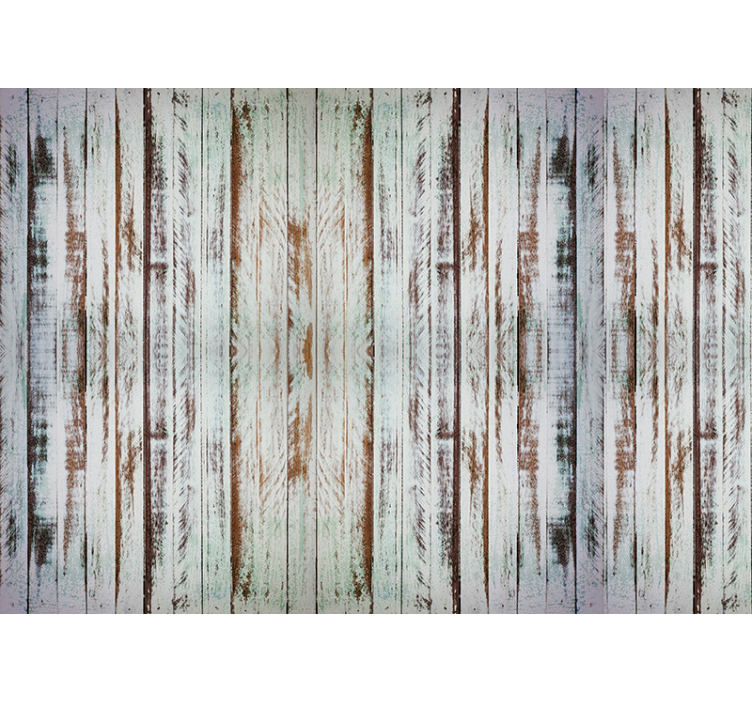 Bedroom roller blind in stripped wood finish - TenStickers