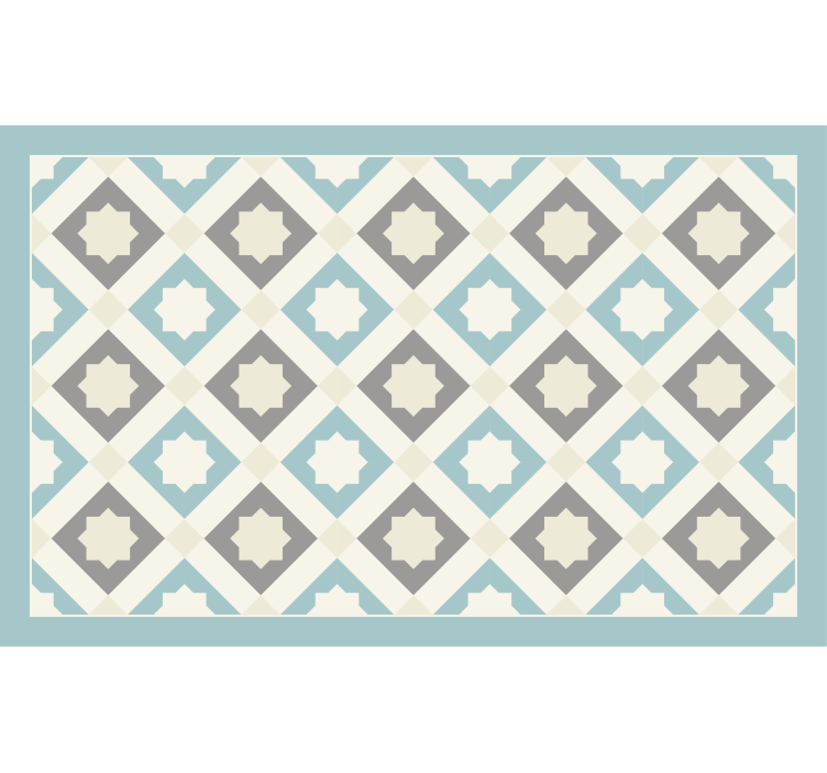 Light blue modern geometric stars bedroom roller blind - TenStickers