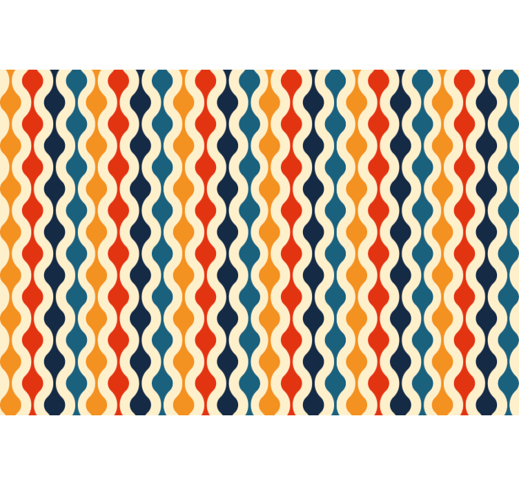 Bedroom roller blind in 70s wave design - TenStickers