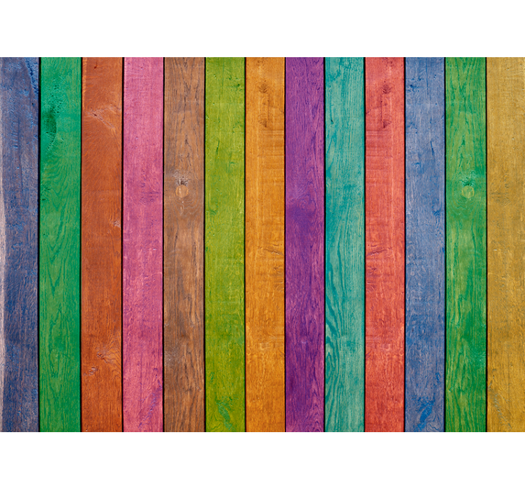 Bedroom roller blind in wooden multicolor pattern - TenStickers