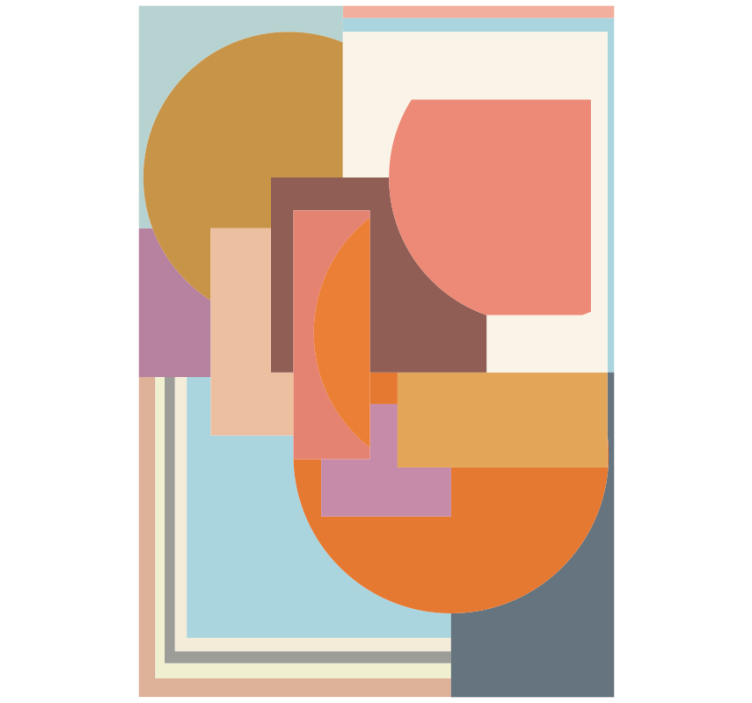 Bedroom roller blind in modern geometric mosaic - TenStickers