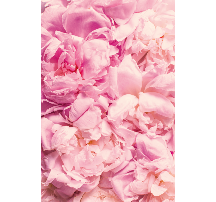 Bedroom roller blind with realistic pink peonies - TenStickers
