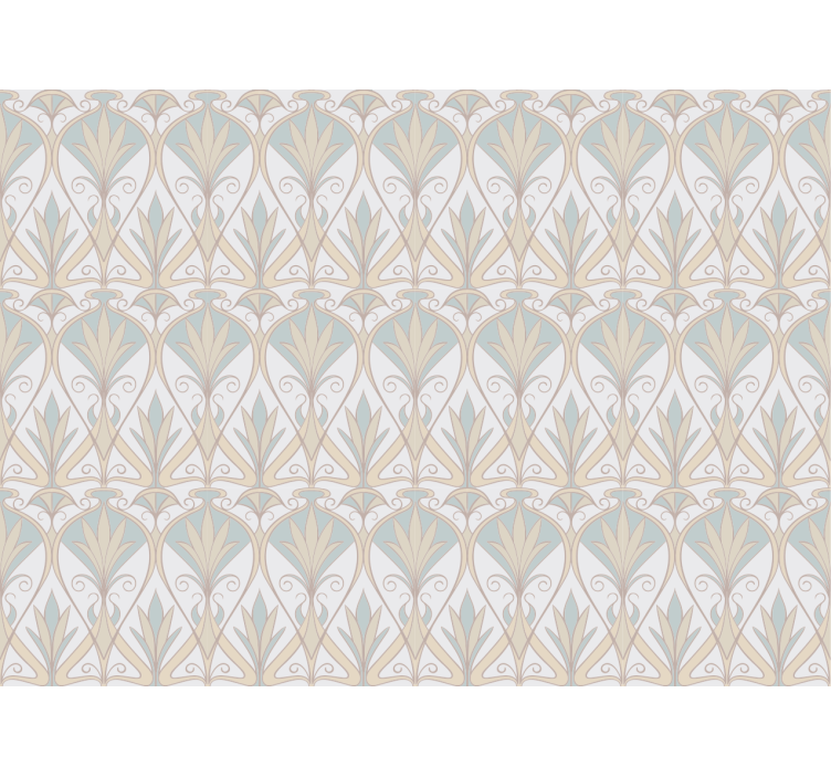 Bedroom roller blind with botanical retro floral design - TenStickers