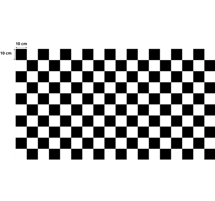 Bedroom roller blind chessboard pattern - TenStickers
