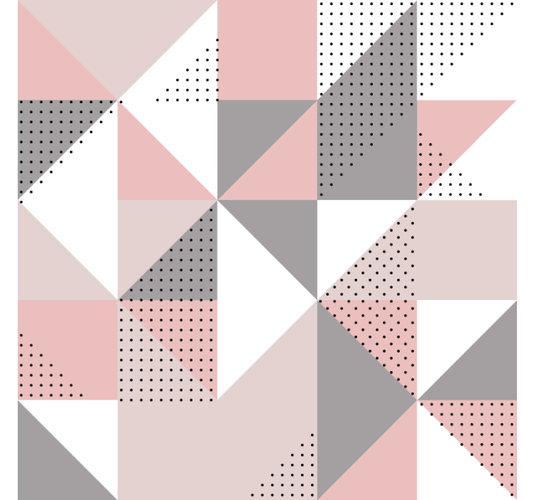 Bedroom roller blind in pastel nordic triangles - TenStickers