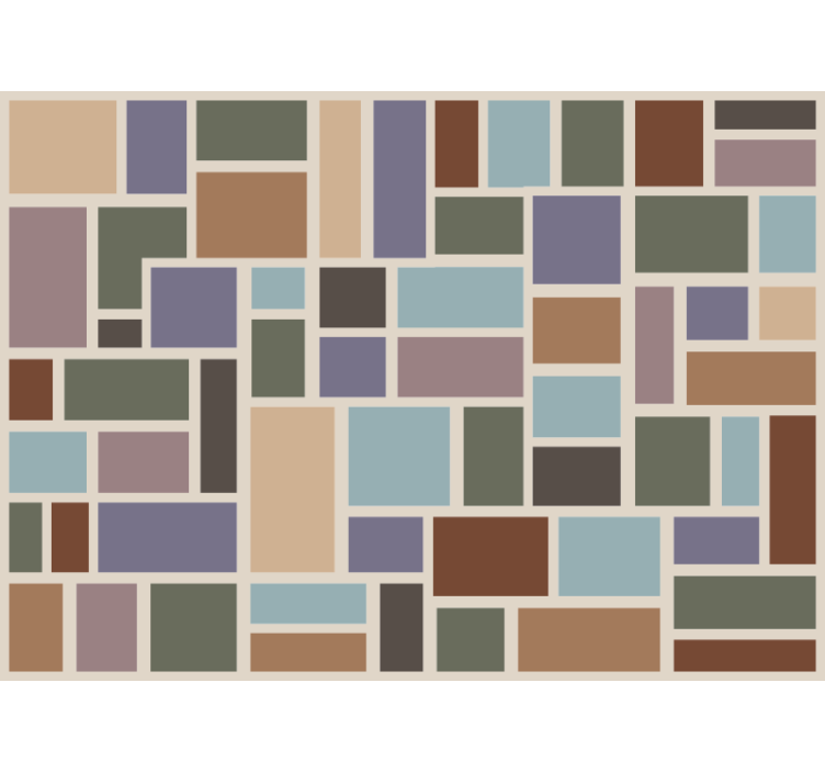 Colourful modern tile bedroom roller blind - TenStickers