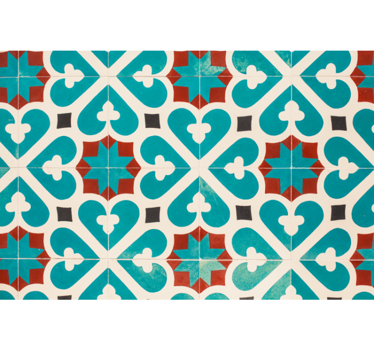 Bedroom roller blind for tiled floor with brown accents - TenStickers